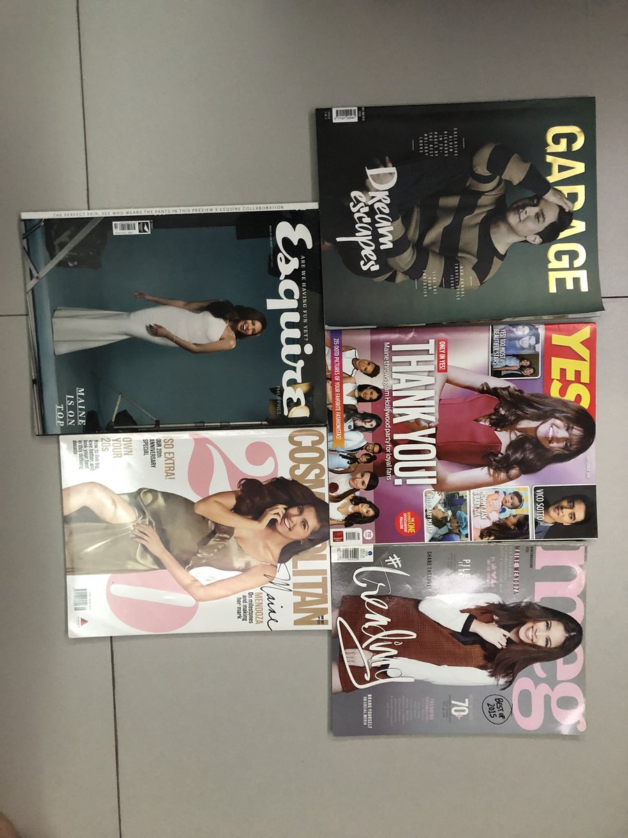 mchrdaddict's tweet photo. Selling these Maine Mendoza and Alden Richards magazines for 40 Php each! 
-
(You have to pay for shipping)
#ALDUBatADNStillOnTop https://t.co/wYVpOlDlCv