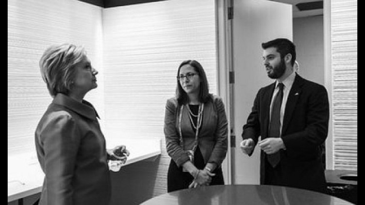 Laura Rosenberger is a senior fellow and director of the Alliance for Securing Democracy / German Marshall Fund...Prior to that she was foreign policy advisor for Hillary for America, she's also a term member of the CFR...