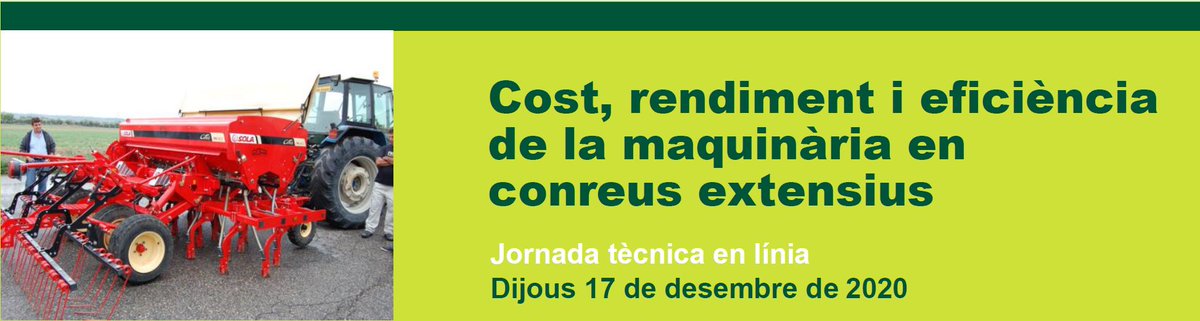 agroxarxa's tweet photo. 🚜🚜 Cost, rendiment i eficiència de la maquinària en conreus extensius, amb la @uniopagesos i l'ADV de Conreus Herbacis Sostenibles. La jornada es gratuïta, us podeu inscriure a través del següent enllaç: https://t.co/cs6cX1XR3T https://t.co/qOVVOKmUVa