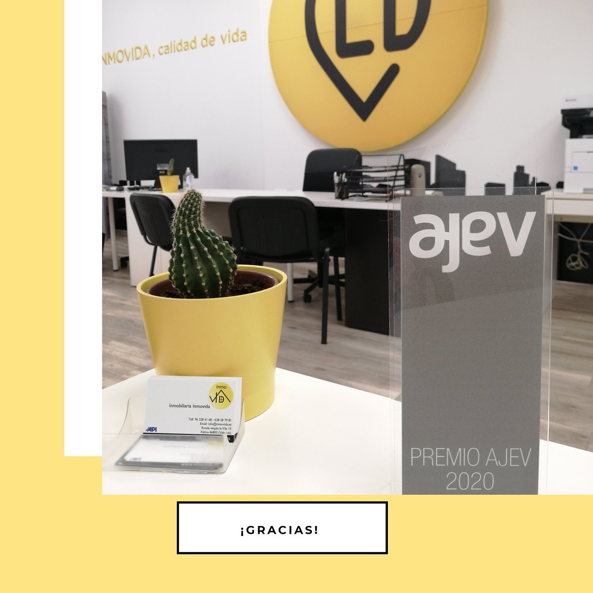 Gracias a <a href="/AJEValencia/">AJEV</a> por este reconocimiento! Joven empresaria por el crecimiento  y cambio de estrategia comercial para afrontar esta nueva situación frente al Covid19

#soylajovemnuevaempresariadelaño
#PREMIOAJEV2020