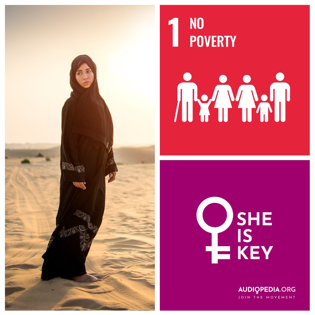 audiopediaorg's tweet photo. The first of the Sustainable Development Goals (SDG) commits to ending poverty in all its forms and dimensions everywhere by 2030. Women are essential to this. But to end poverty we must first end gender-based discrimination. #SheIsKey Read more: https://t.co/Q4rCfF80a9 https://t.co/Sjzgp5vNnL