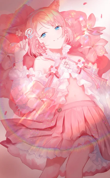 ?けもみみ花布団? #Commission #Skeb 