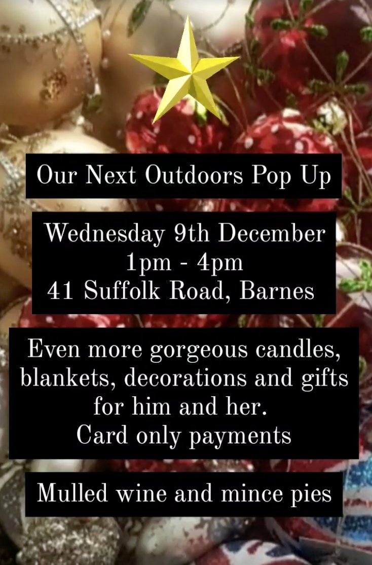 JackieWInterior's tweet photo. Join us this Wednesday for another fab afternoon of Christmas shopping in Barnes! https://t.co/6ccBF7YUFE