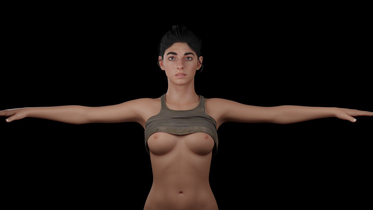 currysfm's tweet photo. 6000 follower special. A Dina model for my artist buddies. 😍

https://t.co/pWS3VQ7eLC

Neck seam is a bit visible, use the spot healing tool in photoshop after render to hide it.

Genitals, body shape and other stuff is controlled using shapekeys.

Thank you for all your support https://t.co/R8T6VUl4a5