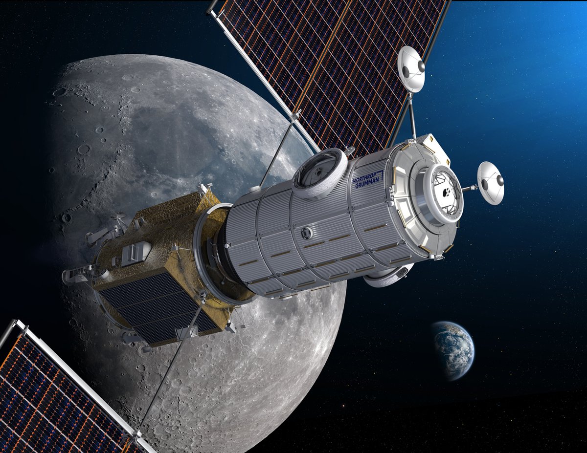 JCDAmos's tweet photo. Contracted by Esa to build the iHab and Esprit pressurised sections for the Lunar Gateway, @Thales_Alenia_S has also now been asked by @northropgrumman to supply the pressurised part of the US Halo module - the initial home for astronauts orbiting the Moon. #MadeInTurin https://t.co/3PGuTtkeaX