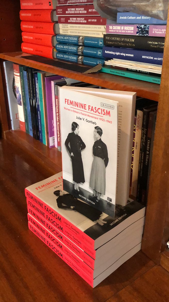 JulieVGottlieb's tweet photo. (Re)new book!! Copies of the second edition of Feminine Fascism are here, with my new preface. 20 years after I launched the first edition. Feeling nostalgic, and grateful to @ibtauris for the opportunity. https://t.co/NyCMu2ljQe