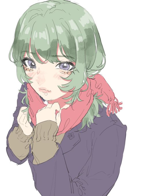 マフラー女子のtwitterイラスト検索結果