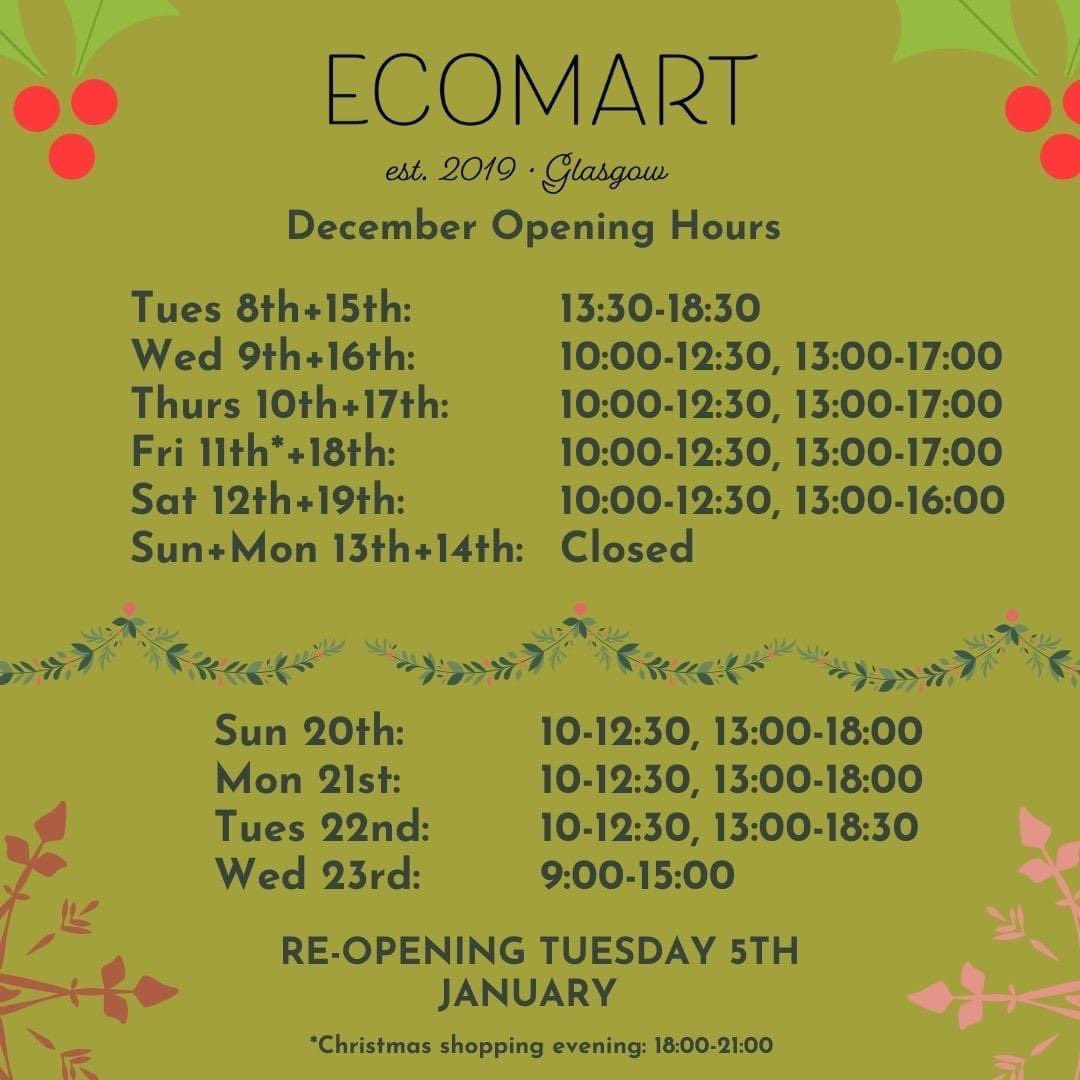 ecomartuk's tweet photo. We’ll be closed over Christmas but  our opening hours are extending to give you plenty of time to stock up before we close.

We’re also going to be opening later this Friday for a Christmas shopping evening which we’ll be posting about later😀🎄 https://t.co/dlgjpgHXXx