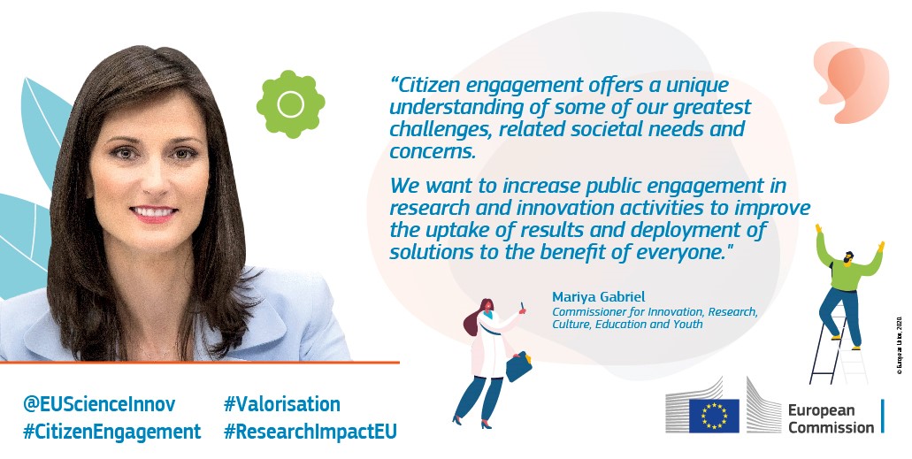 GabrielMariya's tweet photo. A more #sustainable, resilient &amp; #inclusive society requires new models of collaboration among #researchers, #innovators &amp; #citizens. 

Together we can accelerate the use of R&amp;I results &amp; deliver solutions to the challenges we face. 

➡️ https://t.co/2q1zM0aefZ
#ResearchImpactEU https://t.co/nMacxhAbJz