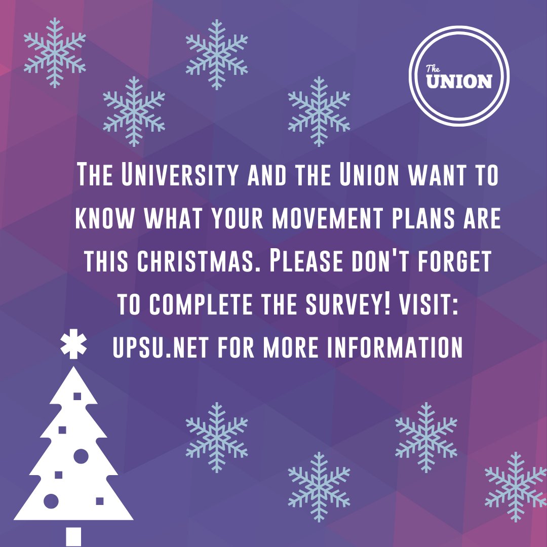 Please don't forget to let the university what your plans are this Christmas! Fill out the survey here: buff.ly/3ls2pkH