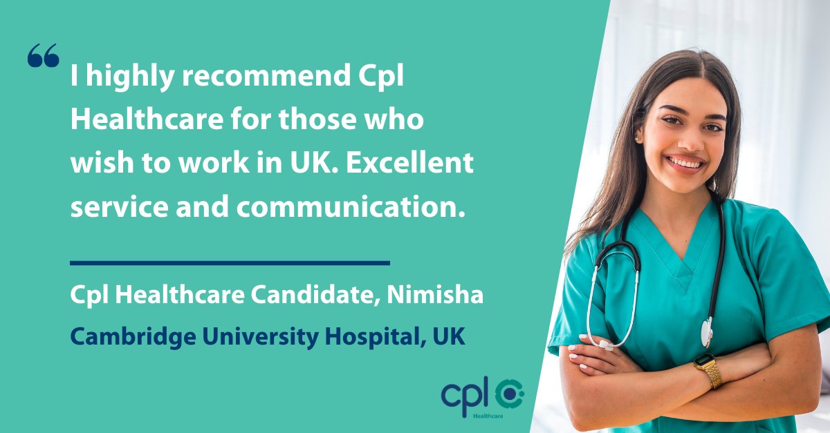 Cpl Healthcare On Twitter We Are Delighted To Share The Excellent Feedback That We Received From Our Newly Recruited Cambridge University Hospital Candidates To Find Out More About Our Current Vacancies In