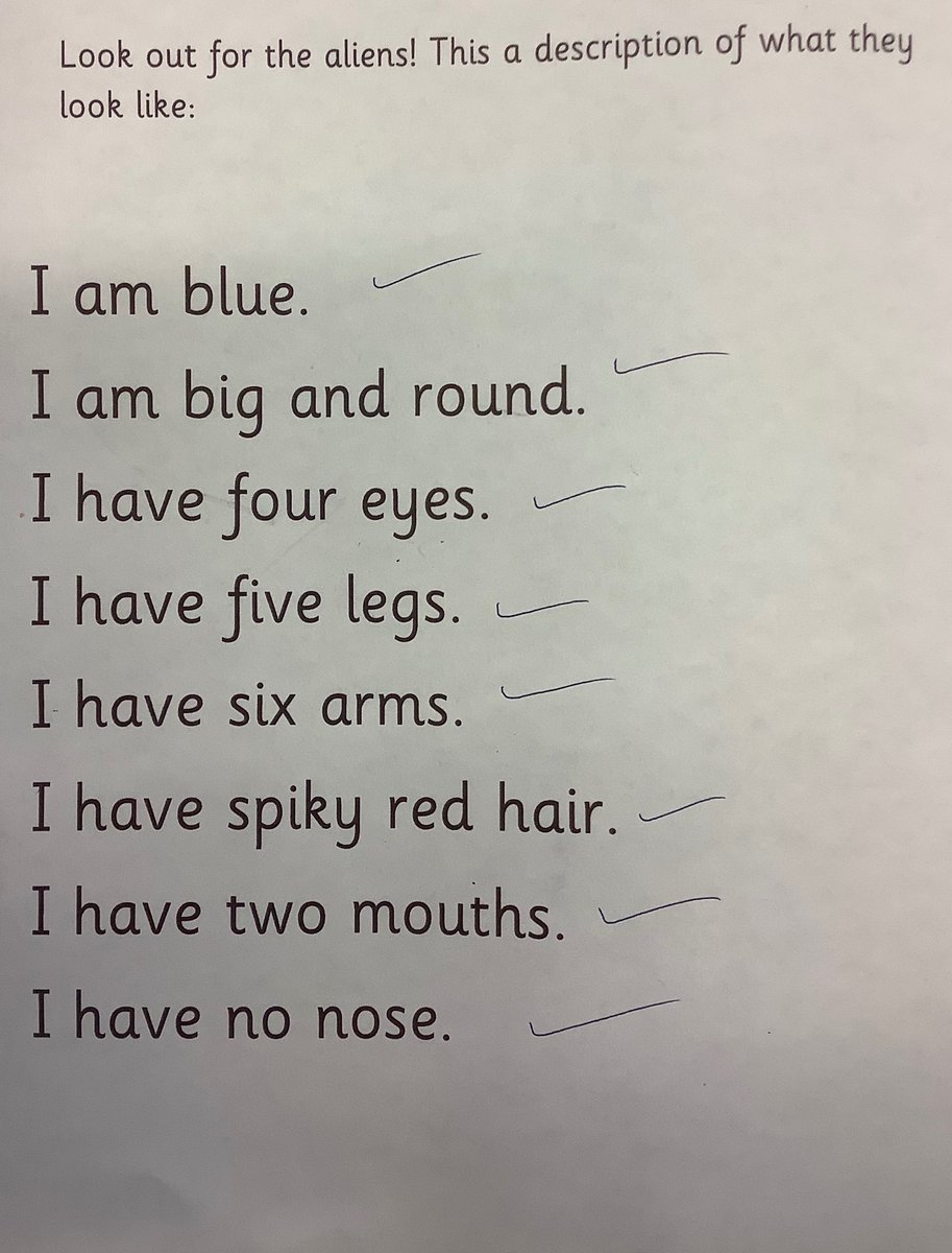 Laceyfields_Y1's tweet photo. An alien spaceship crashed into our classroom this morning and we were left descriptions of the aliens! We read the descriptions to create drawings of the aliens that are hiding @LaceyfieldsA #lookoutforthealiens https://t.co/wVr6nBrY6g