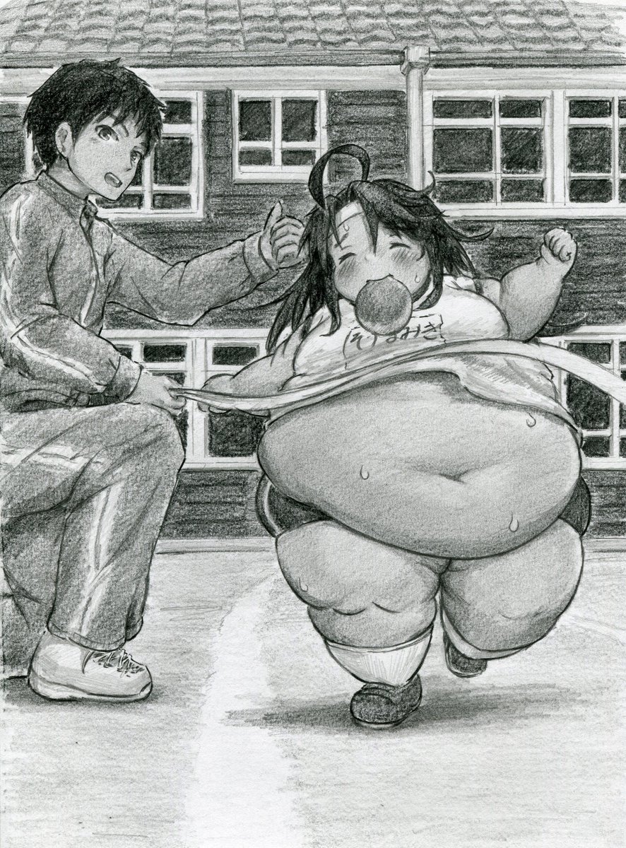 #肥満化
嬉しいと太る子の運動会
秋はとっくに過ぎましたけど描きたかったので・・・
また妄想は小説で垂れ流すシステム
パン食い競争はやっぱりあんぱんだろJK、ということでとってもおいしいあんぱんを買ってきました。たんとお食べ! 