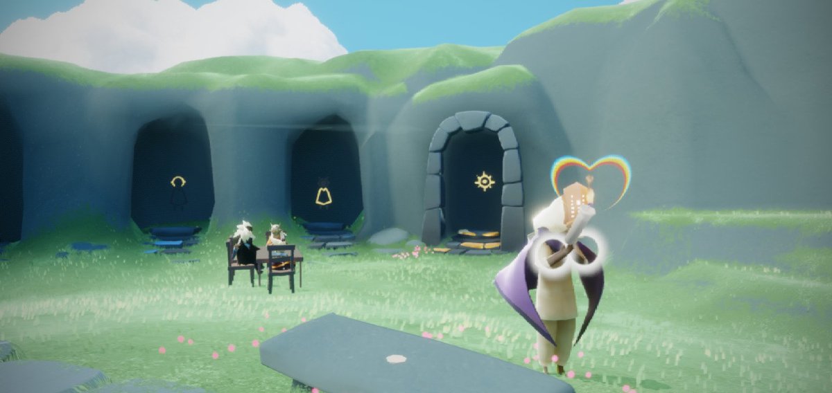 雕像statue 阿羽will Be Like Dorime Interimo Anapare Dorime Ameno Ameno Latire Latiremo Dorime 住手是之前在火之試煉認識的國外小朋朋ヽ ﾟ ﾟ ノ但我英文爛交流有障礙也就是後面那一群人啦包括不認識的 光遇