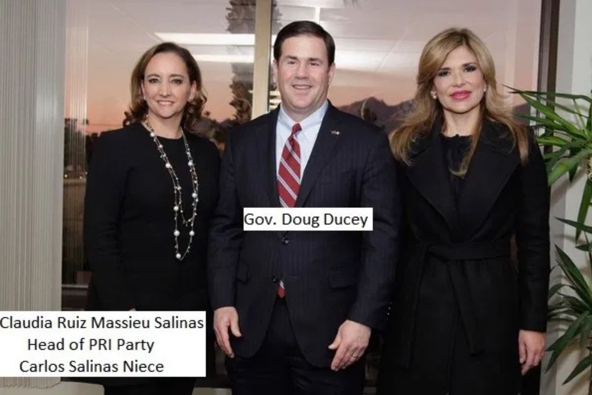  @dougducey taking pictures with the head of the MX PRI, a notorious political crime gang run by the Sadam Hussein of MX says it all. You are the company you keep or the puppet of the company. Either one is bad for AZ and bad for the US.  #ForeignInterference