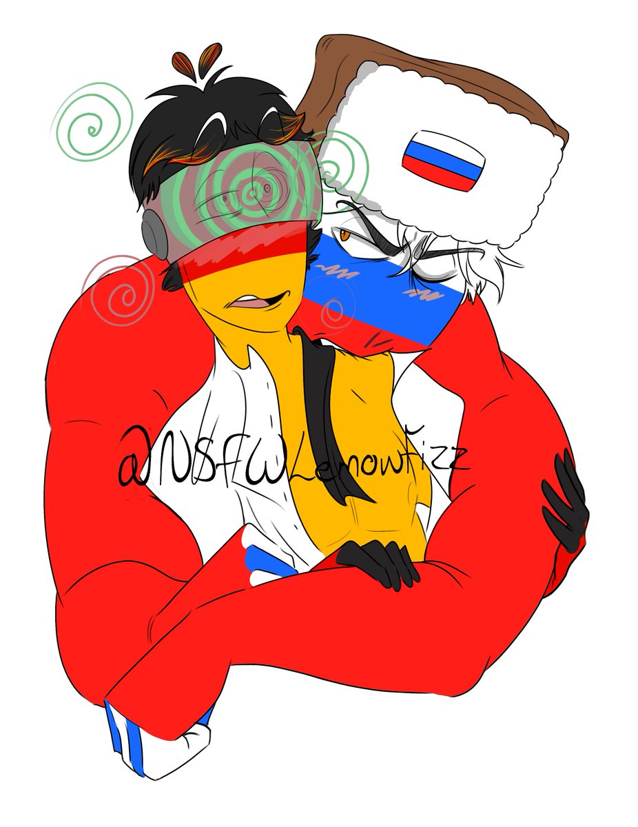 Hiruxs 🌑 on X: #countryhumans #ship #countryhumansgermany  #countryhumansrussia I tried adding more folds onto the clothes. Looks  Gucci but I think the heads turned out too big.  / X