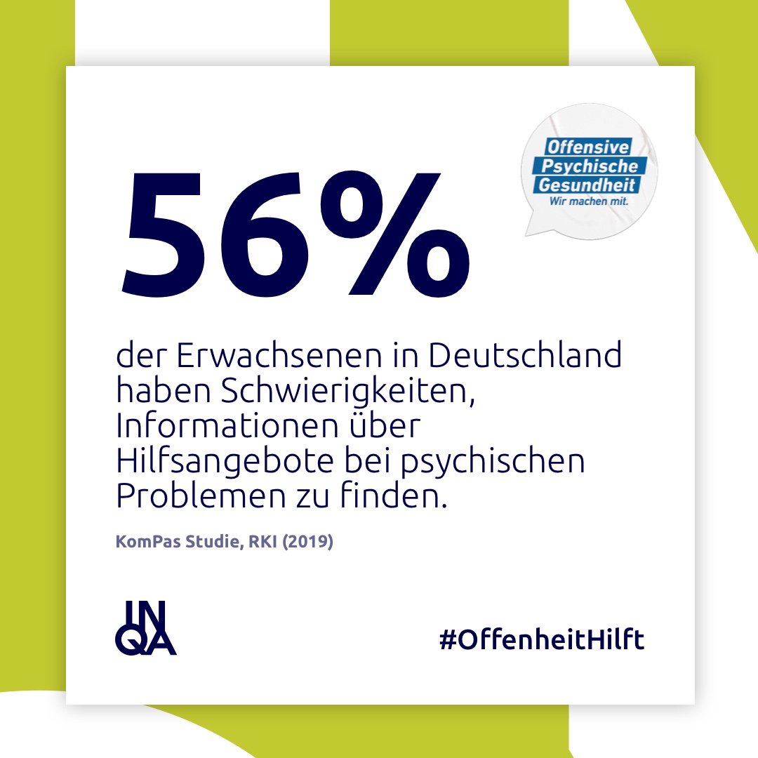 Das will die Offensive für psychische Gesundheit von <a href="/BMG_Bund/">Bundesgesundheitsministerium</a> <a href="/BMAS_Bund/">Bundesministerium für Arbeit und Soziales</a> und @BMFSFJ ändern. So wird auf offensive-psychische-gesundheit.de  jeden Tag ein Angebot zur psychischen Gesundheit vorgestellt. Heute mit unserer jungen Seite über #Depression fideo.de. <a href="/INQAde/">Initiative Neue Qualität der Arbeit</a>