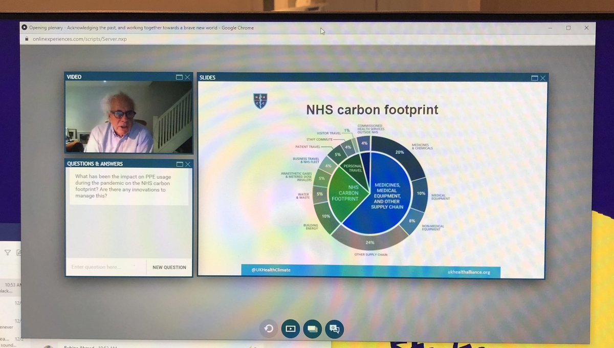 An eye opening talk from @Richard56 on the carbon footprint of the health service. Great to hear the NHS has a plan to start tackling this problem, but it’s up to everyone to do their bit. Thanks @british_stroke for championing! @UKStrokeForum #UKSF20