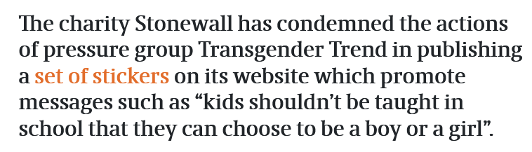 9) Sorry, forgot to put in the link in tweet 7; here it is.Stonewall, Schoolsweek, Vulliamy and Pullman presumably agree it is hateful to correctly inform children of our biological condition as mammals on this planet: No, we cannot choose our sex. https://schoolsweek.co.uk/schools-warned-over-new-harmful-transgender-trend-stickers/