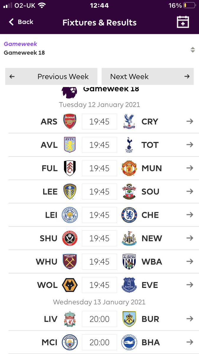 Not a Hodgson team! If Arteta survives this long he’ll be scratching his extremely gelled hair wondering how to get past them. Thankfully their competition down the bottom will also all lose this week. They might view it as a missed opportunity though. No change in table.