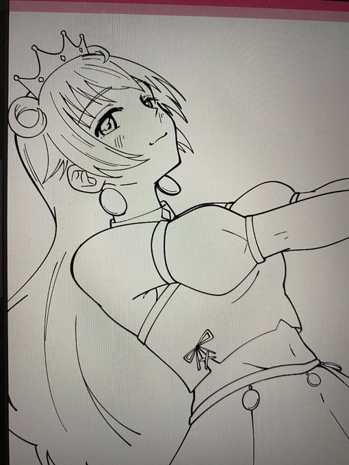 イラスト沢山描いてるのにTwitterにあげれるようイラスト無くて辛いので
イラスト本の彼方ちゃん線画をチラリ 