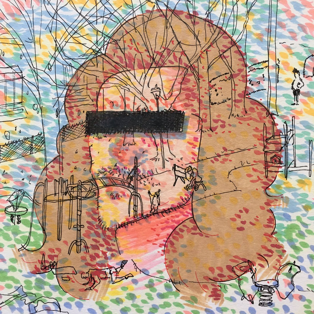 this was late 2017/early 2018 when i was in paris. by this time i had some great  @PrismacolorUS markers so i started to use them 24/7 