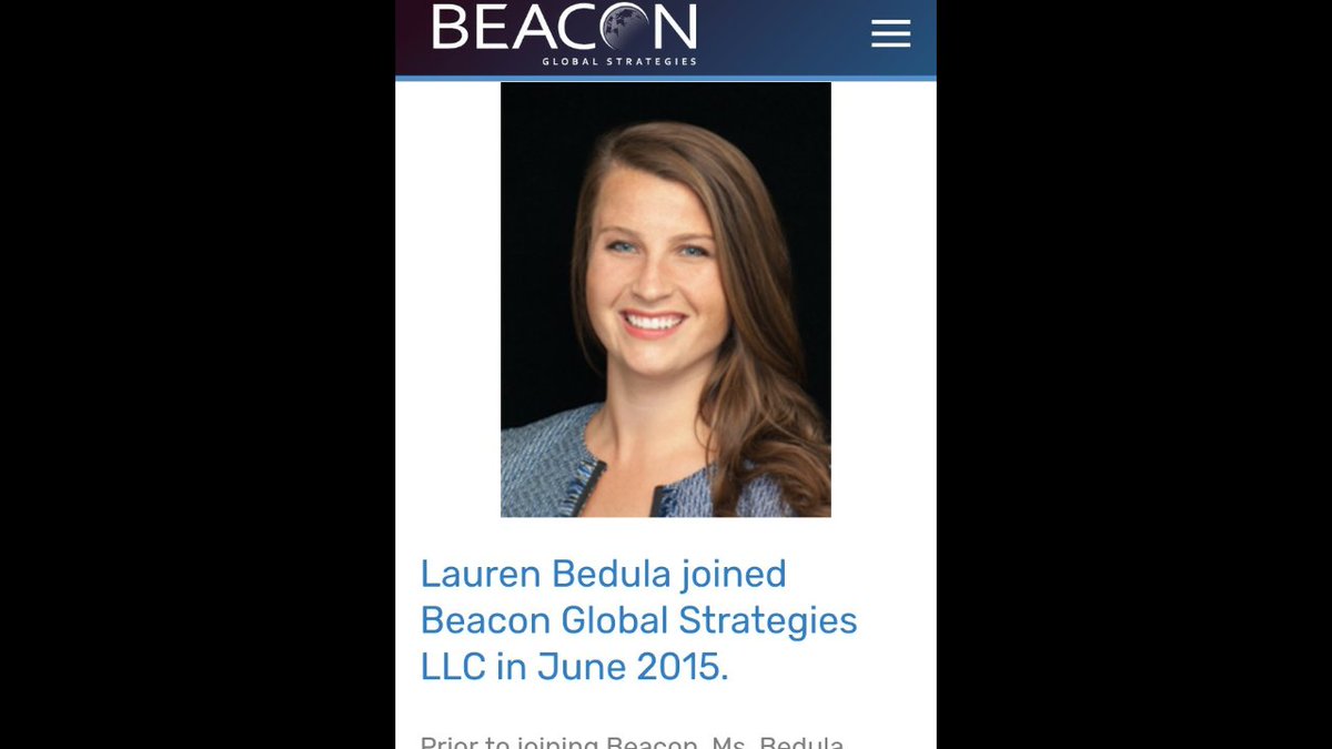 Beacon Global Strategies has a lot of key players like Leon Panetta, Michael Allen, Robert Cardillo, Lauren Bedula and more... https://bgsdc.com/team_member/lauren-bedula/