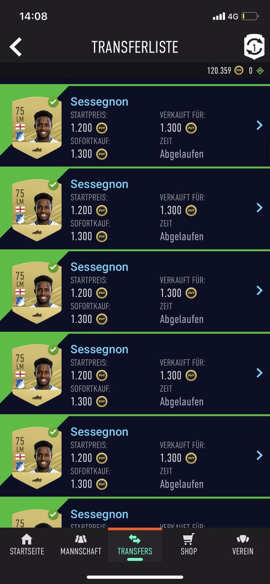 sold about 100 cards alreadyHighlight: Sessegnon 500 to 1300 and I have at least hundred of him 
