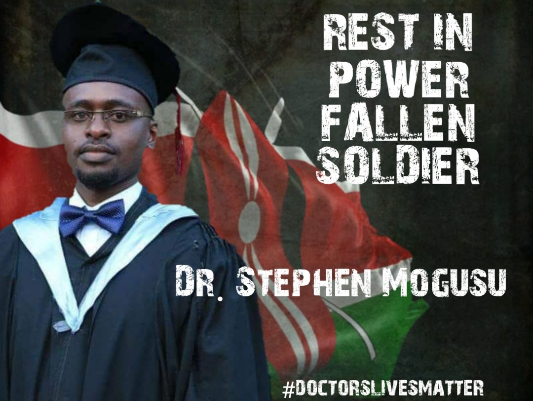 WairimuMwaniki's tweet photo. Rest in peace Dr. Stephen Mogusu💔.
#fallensoldier #doctorslivesmatter #protecthealthcareworkers #COVID19 https://t.co/enLtzDmRMh