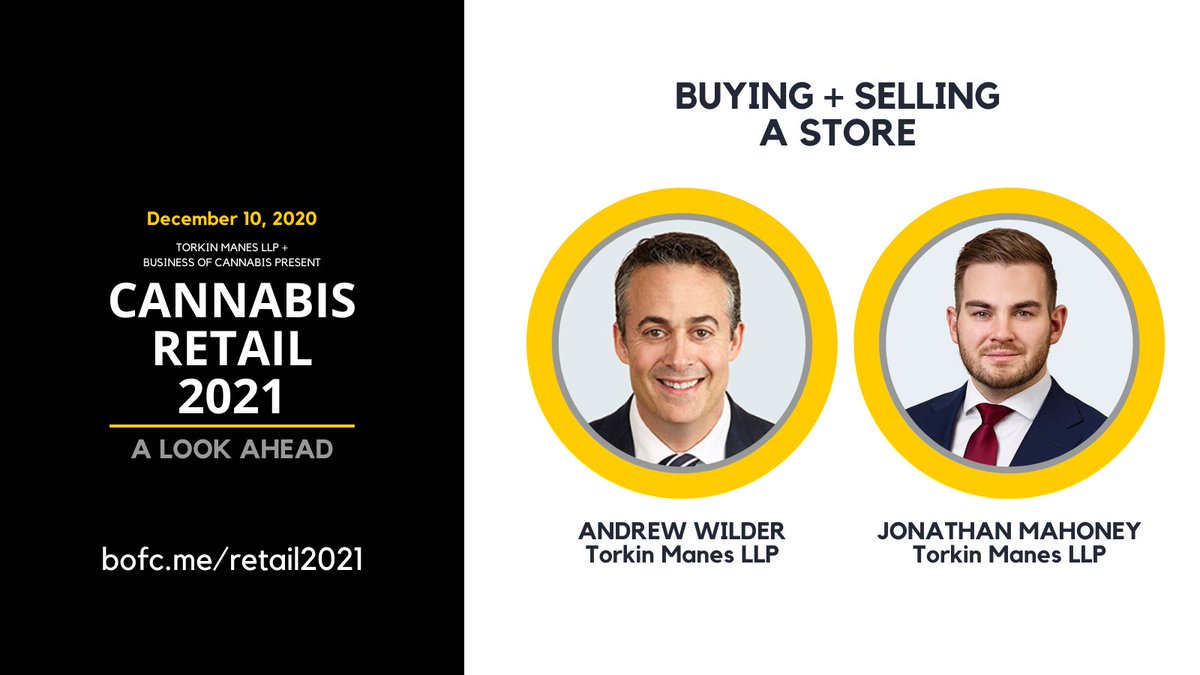 BofC_Global's tweet photo. With the rapid expansion of cannabis retail - especially in ON - understanding how buying + selling a store works is critical.

On Thur., @andrewjwilder + Jonathan Mahoney of @TorkinManesLLP @CannabisLaw_TM will share their legal insights.

Register today:
https://t.co/7HVukVRGIQ https://t.co/qKKcPEGzVZ