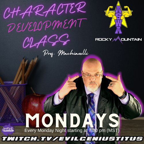 Tonight join me as I teach Character Development each week at the official school of Rocky Mountain Pro, @ASWARockyMtn.  Each week, see what the stars of tomorrow are learning.  Starts at 7:30pm (MST) only at l8r.it/3M4u