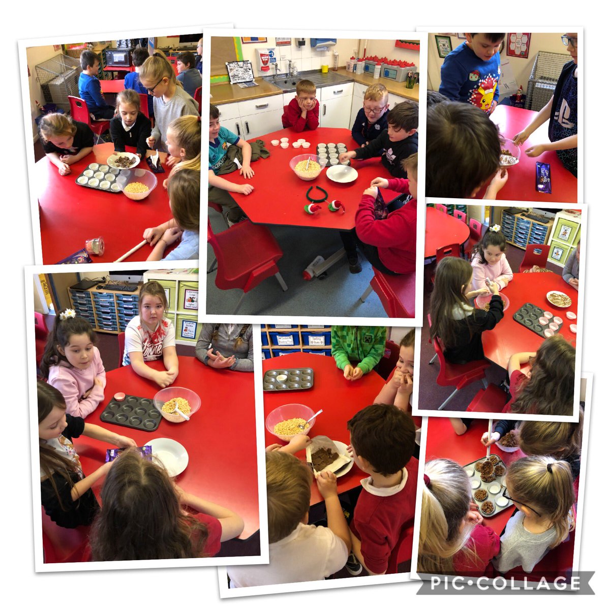 MissWinter1's tweet photo. Fantastic collaboration to make crispy cakes in Y4 @NantYParcSchool today. Our focus for the week is developing our collaborative skills. #ThrowKindnessAround #teamworkmakesthedreamwork https://t.co/XQ0zUY5UKR
