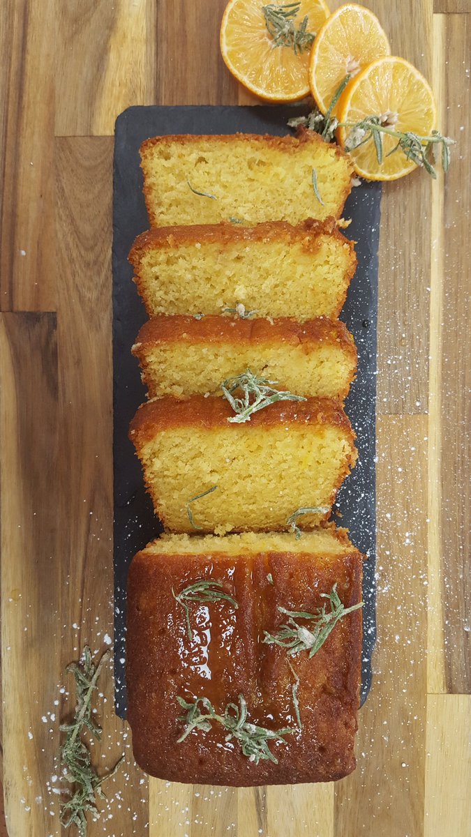 Clementine and crystallised rosemary drizzle cake #HolroydHowe