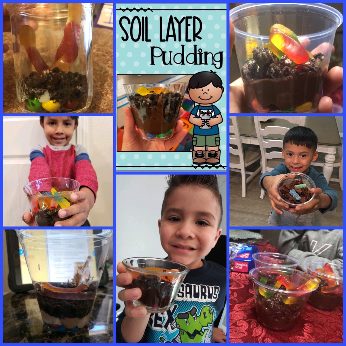 AMaldonado_DSSE's tweet photo. My scholars enjoyed performing this Soil Layer Pudding hands-on experiment where they were able to have a visual representation of the soil layers on Earth in a fun and yummy way! π±ππ #TeamSISD #KinderisFun #LayersofSoil https://t.co/YBhfqlvWgH