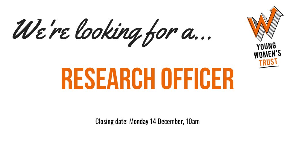 🤝| Join our team! We're looking for a Research Officer.

Application deadline: Monday 14 December

Find out more: youngwomenstrust.org/about/join-our…