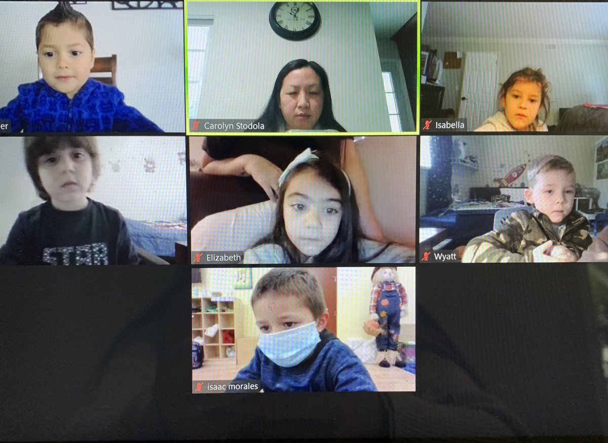 mrs_stodola's tweet photo. Participating in #HourOfCode during Zoom class today. @ArmstrongPUSD @PUSDEdTech #coding #tkfun #distancelearning2020 https://t.co/JRlqNbpCWL