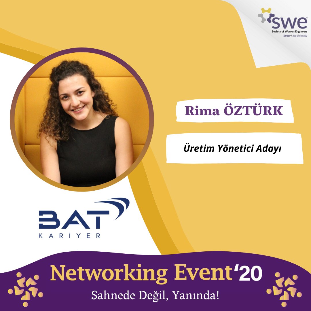 ku_swe's tweet photo. BAT’den Üretim Yönetici Adayı Rima Öztürk, Operasyon İnsan Kaynakları Yönetici Adayı Buse Beker ve Entegre İş Sistemleri Müdürü Şule Yıldız Networking Event’te sizinle!  Çok daha fazlası için 12 Aralık’ta Networking Event’te buluşuyoruz. https://t.co/L1ViJErN5n