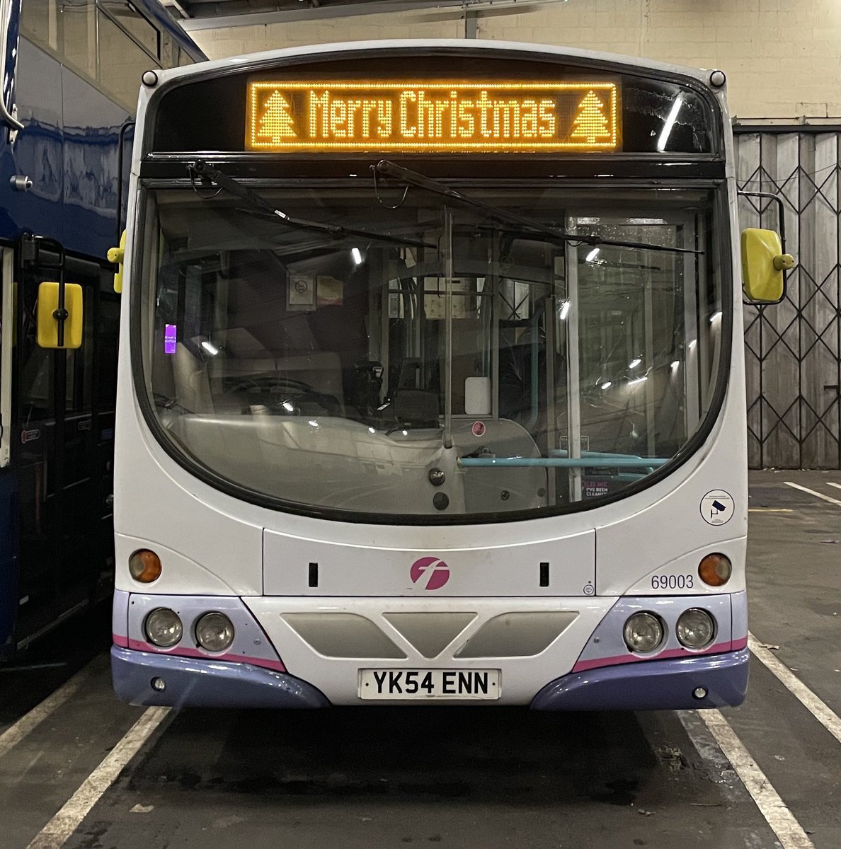 MarcBichtemann's tweet image. We’ve added a #Christmas2020 message (and a bit of hope) to the destination screens on our @FirstYork buses. #York #2021willbebetter