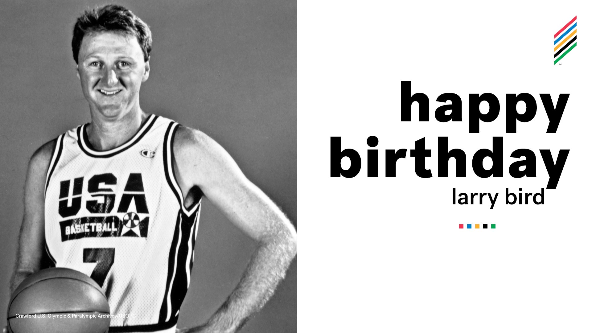 Happy birthday to Larry Bird, co-captain of the Dream Team!   