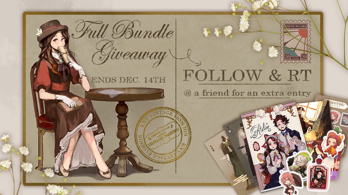 KNYVintageZine's tweet photo. 💐FULL BUNDLE GIVEAWAY💐

🌸Follow + RT to enter
🌸Get an extra entry by tagging a friend!
🌸Ends December 14th

#鬼滅の刃 #kimetsunoyaiba #kny #demonslayer https://t.co/rQRX6cojoA