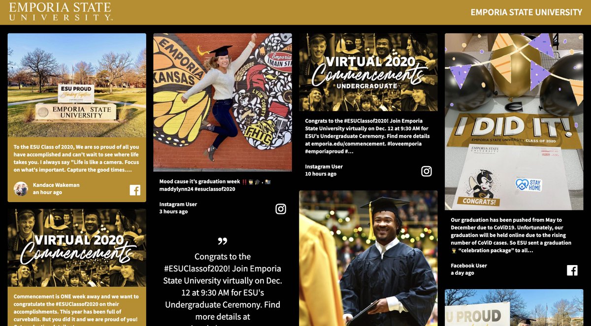 emporiastate's tweet photo. We are celebrating our #ESUClassof2020 this week and hope you'll join us!
Check out the ESU Class of 2020 Celebration Wall at https://t.co/YIg1nYt1W9! 

Congratulations graduates! You are #ESUStrong! 💛🖤 https://t.co/YKGihrq27k