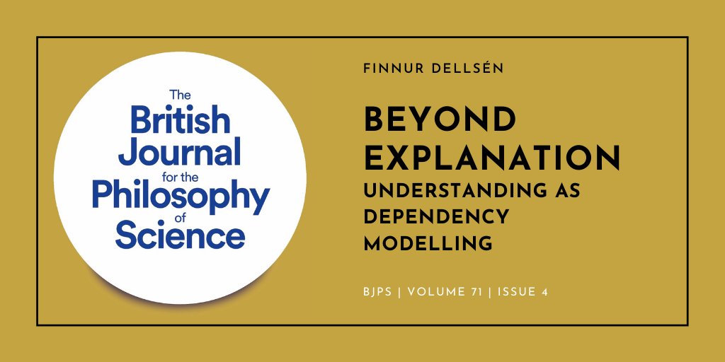 New article:

Finnur Dellsén,
'Beyond Explanation: Understanding as Dependency Modelling'

academic.oup.com/bjps/article/7…