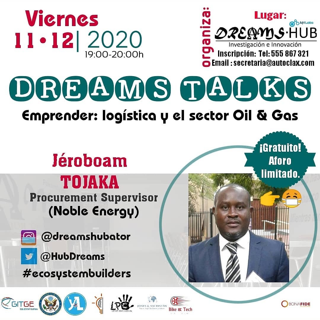 🌟Logística y el sector Oil &amp; Gas 🌟
11/12 #viernes en Dreams Hub con @JeroTojaka

¡Tu ausencia será notable, tu presencia marcará la diferencia!

#ecosystembuilders ❤️🇬🇶
#dreamersanddoers
@dreams_talks <a href="/autoclax/">autoclax</a> <a href="/GITGE1/">GITGE</a>
@usembassymalabo 
@yalinetwork 
<a href="/BMicrobank/">BONAFIDE MICROBANK</a>