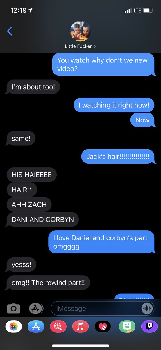 Megan_Zumwalt's tweet photo. My niece and I were texting while watching the new #LotusInnVideo 😂😂 @whydontwemusic #LotusInnMV #lotusinnoutnow https://t.co/icY89mCt1d