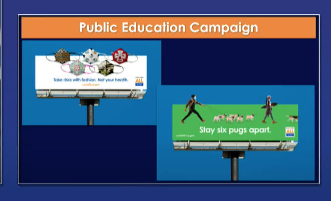 OK I do love the pugs social distancing billboard