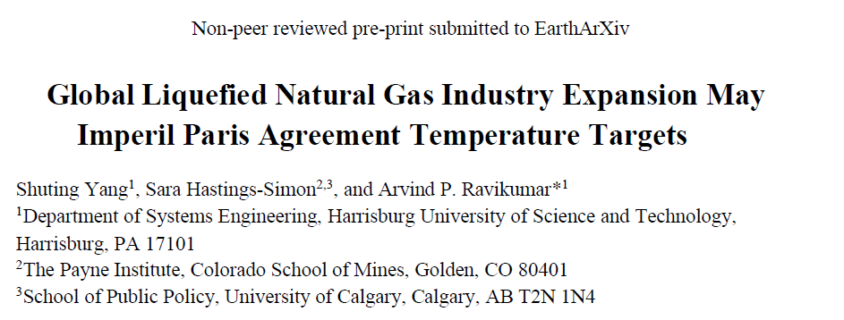 New Pre-Print Alert Lydia Yang,  @S_HastingsSimon, and I explore a critical question:Is LNG really a bridge-fuel to a low-carbon future?Near-term (pre-2030): Yes, with low leakage.Long-term (2040+): No, esp. under Paris targets.A short thread. 1/ https://doi.org/10.31223/X55P5R 