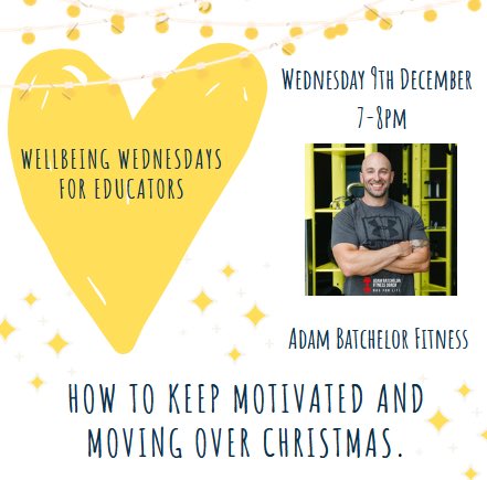 This Wednesday <a href="/ADAMNRG4LIFE/">AdamBatchelorFitness</a> will be joining WW - Teaching us about how to stay motivated and still achieve our fitness goals over Xmas.

Visit linktr.ee/Joyfuleducation  to find out more. Or message for more details. 

@Stef_Wilkinson