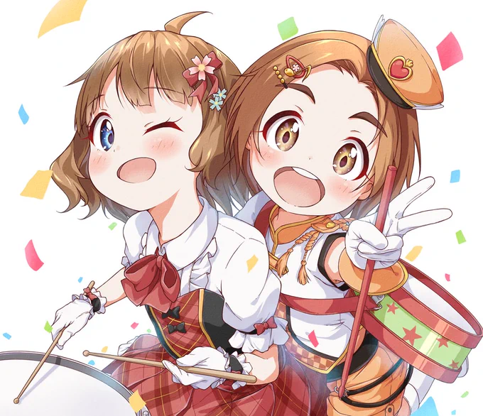 ?「えへへ、桃子ちゃんと太鼓!おそろいだーっ!せんせぇ!とってとってーっ!」

デレミリコラボ記念 