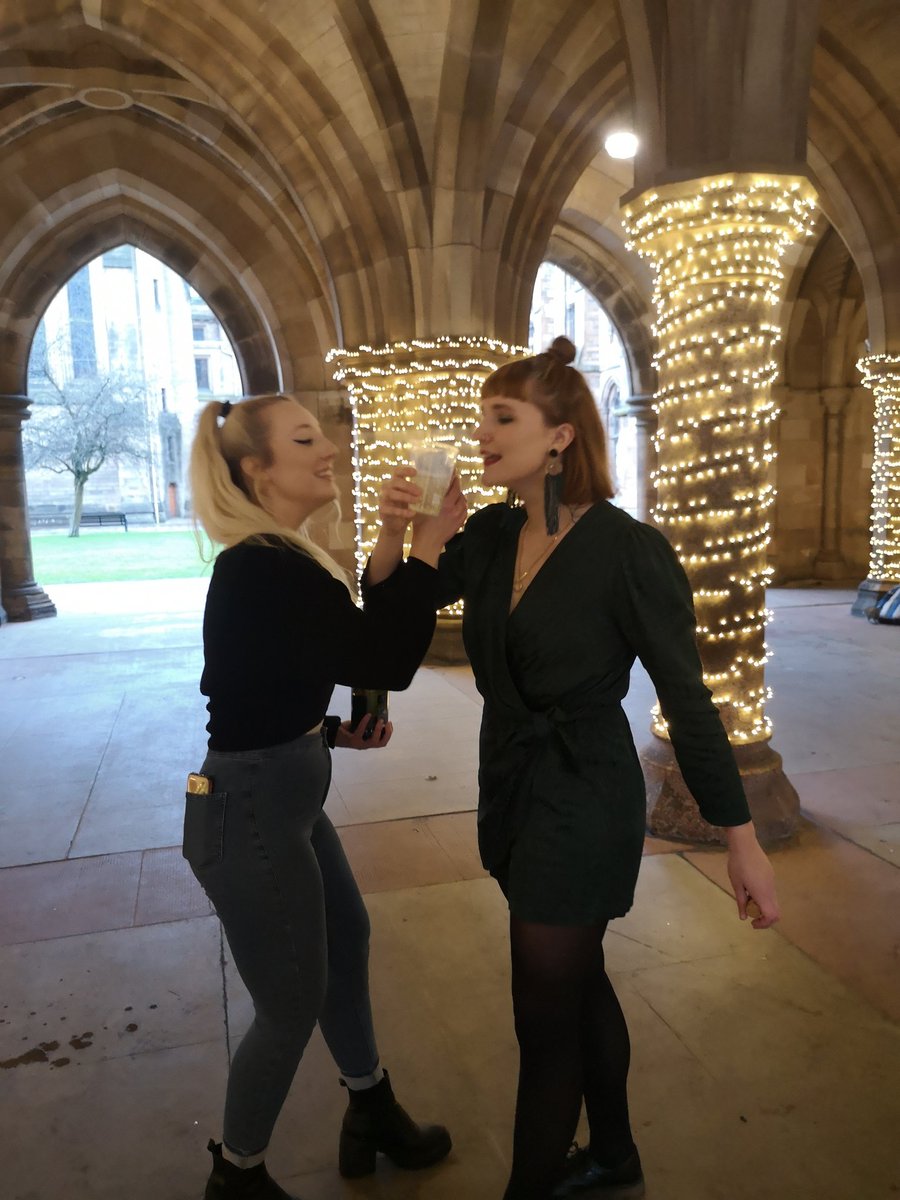 Unfortunately we didn't get an online graduation with @UofGEducation as we were told, so we did our own little celebration in the cloisters today!
