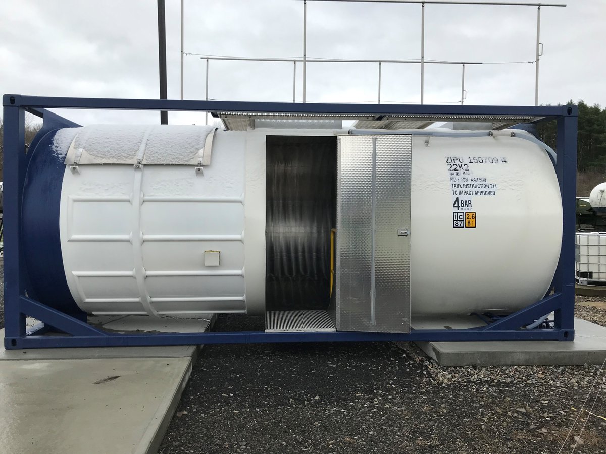 NYSDHSES's tweet photo. The State Academy of Fire Science recently added a unique new training unit to educate #firefighters and #HazMat responders on how to stop leaks, assess damage and safely transfer products from typical types of intermodal containers during an incident. https://t.co/tfGybbherw https://t.co/oL2u91xOla